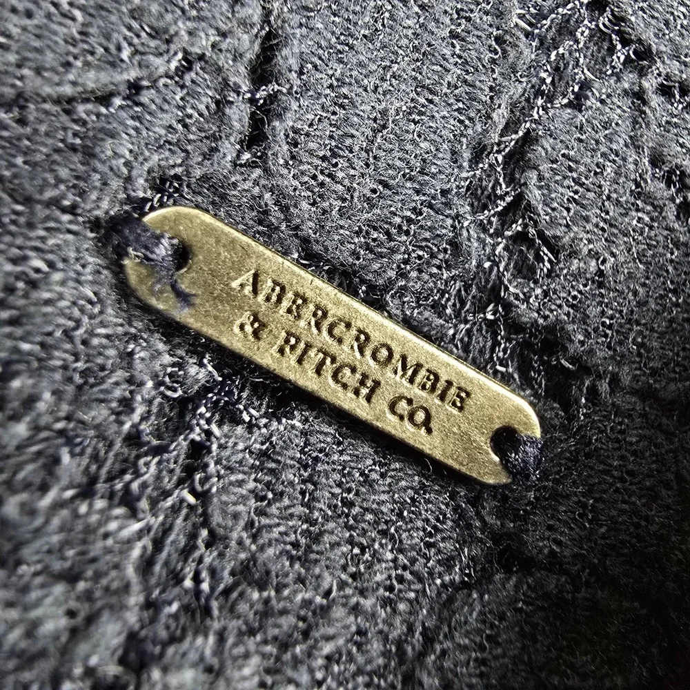 Vtg Y2K Abercrombie & Fitch Shirt Women‎ XS Navy Lace Raglan Pullover Floral - Picture 3 of 11